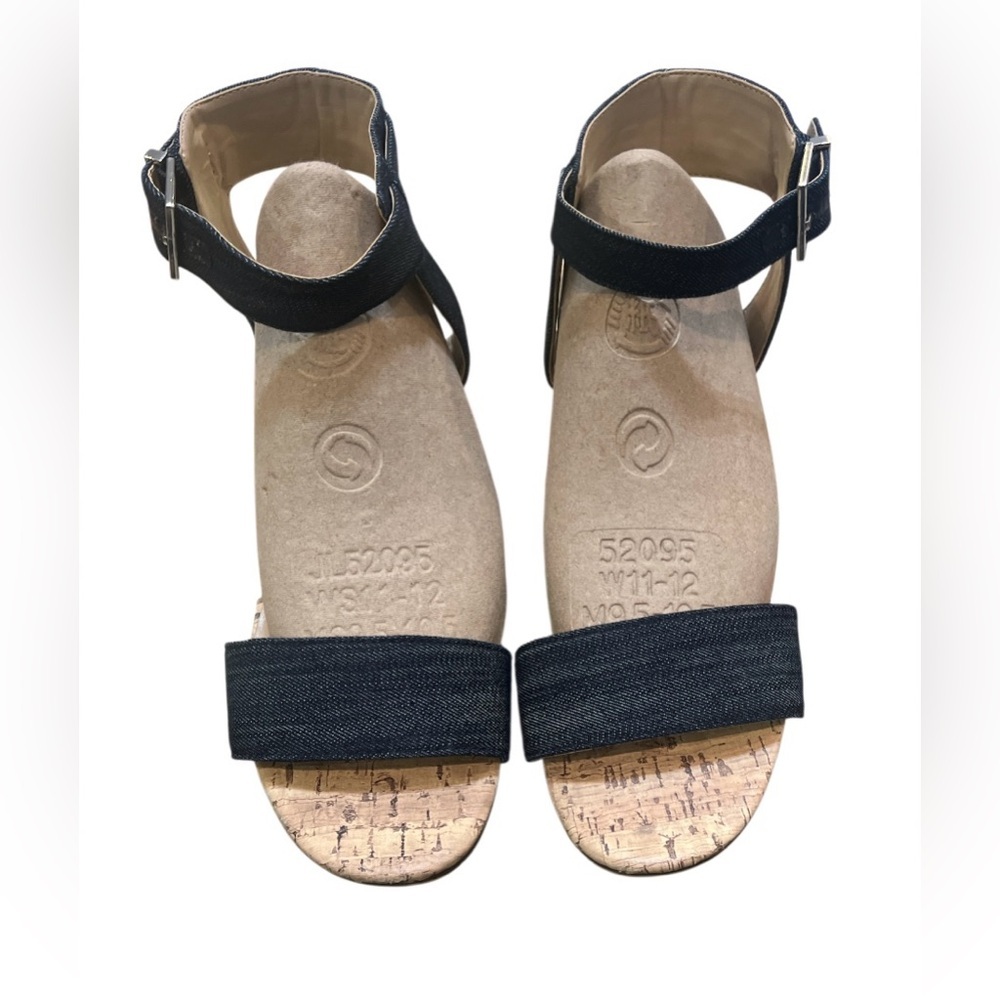 UNISA- Dark Blue Jean Cork Sandals - Picture 2 of 6